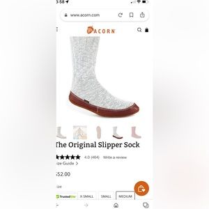 Acorn unisex slippers- men 7.5-8.5 or Women’s 9.5-10.5